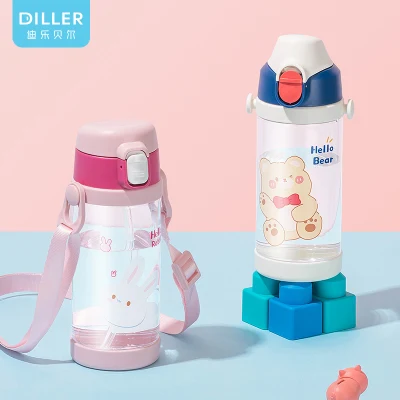 Bottiglia d'acqua per bambini in plastica senza BPA Tritan adorabile all'ingrosso