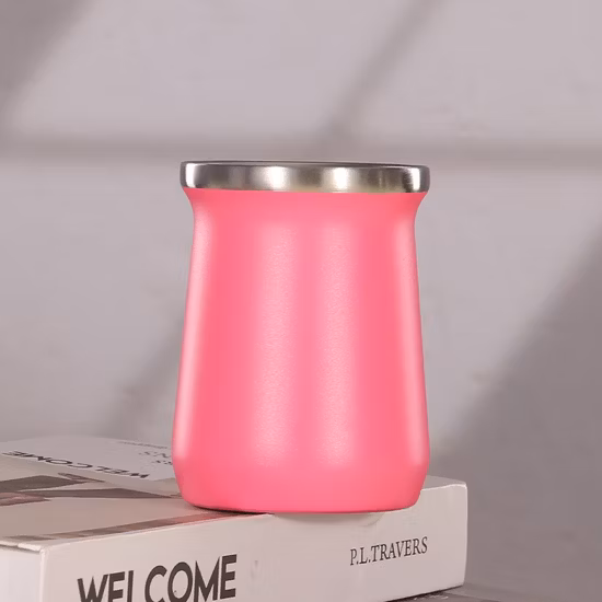 Nuova tazza da tè con isolamento sottovuoto da 8 once, tazza Yerba Mate in acciaio inossidabile a doppia parete 18/8