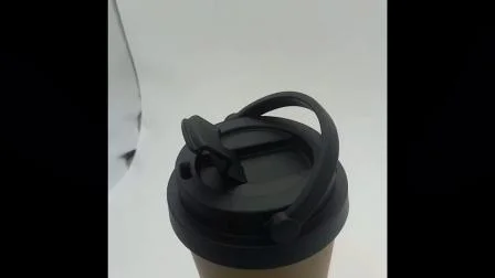 Bicchiere da ghiaccio per tazze da caffè thermos in acciaio inossidabile da 18 once e 500 ml con manico pieghevole