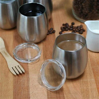 Bottiglie termiche e ventose personalizzate in acciaio inossidabile a doppia parete / Tazza da caffè / 350 ml 12 once